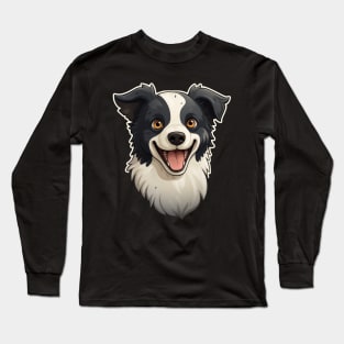 Cute Border Collie Dogs Funny Border Collie Long Sleeve T-Shirt